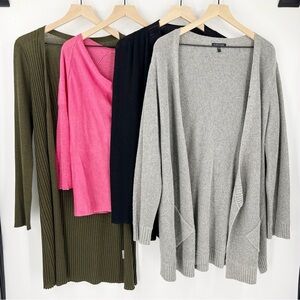 *Flawed* Eileen Fisher 4 Sweaters Size Large Workwear Basics *Seamstress Project